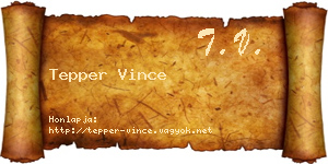 Tepper Vince névjegykártya